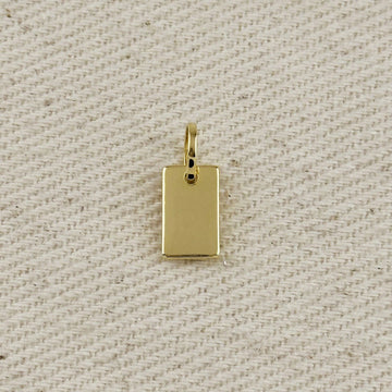 Engravable Plaque Charm 10.0mm x 6.0mm