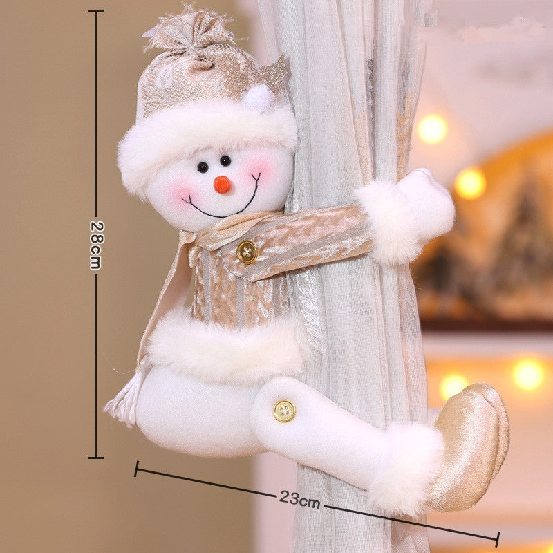Christmas Santa Snowman Reindeer Curtain Tieback
