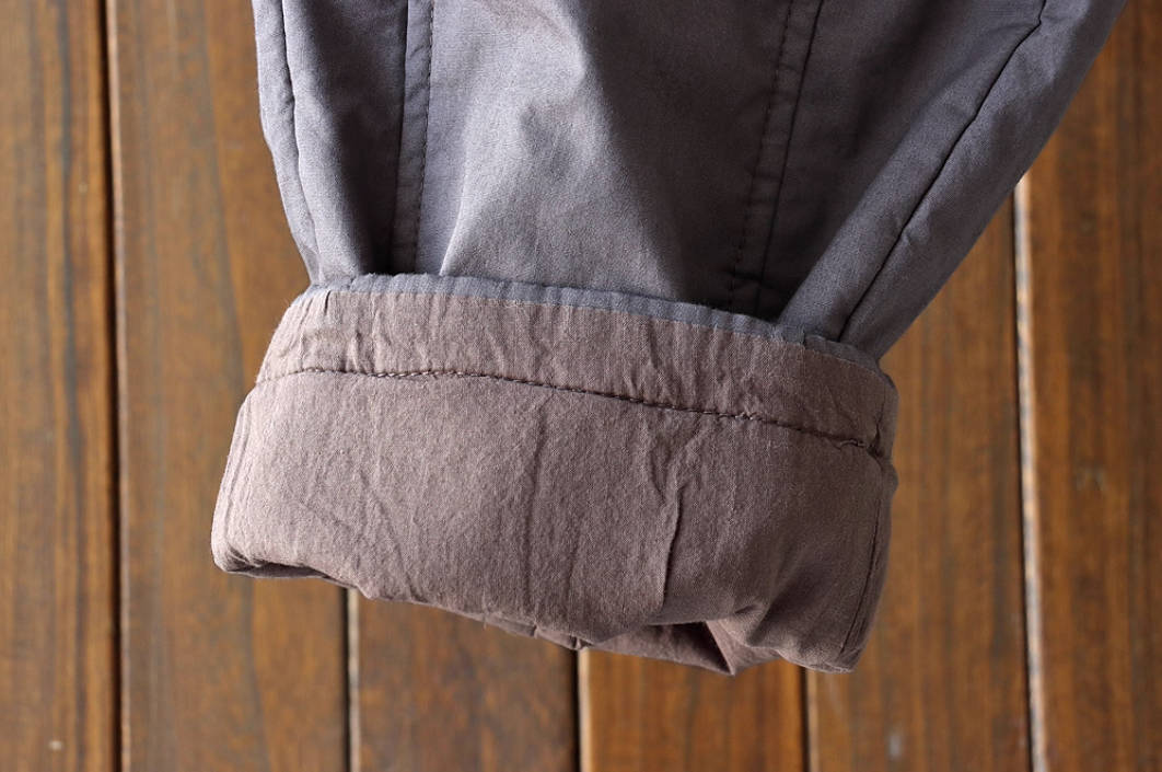 Winter Warm Cotton Patchwork Cotton-In Elastic Waist Harem Pants