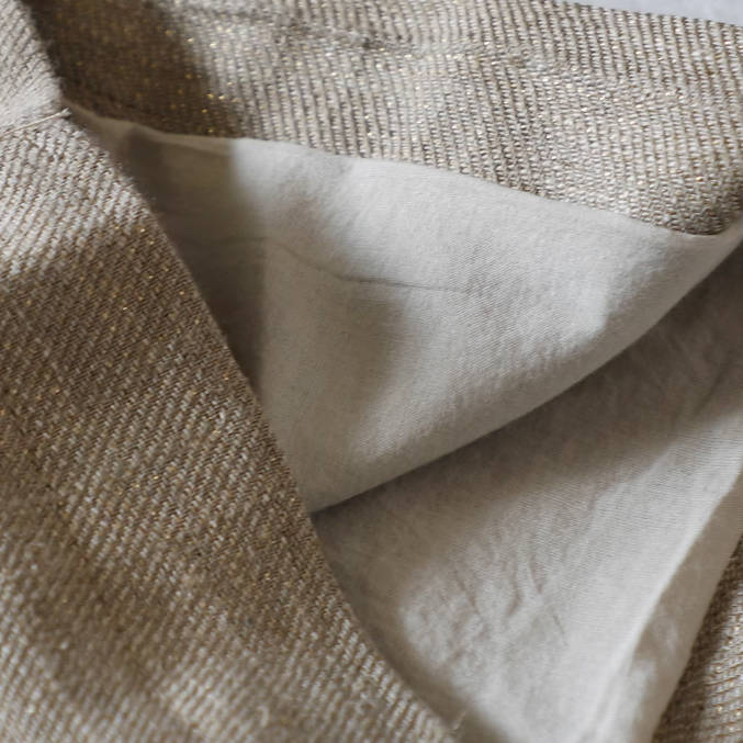 Autumn Linen Double-Layer Fabric Elastic Waist Pants