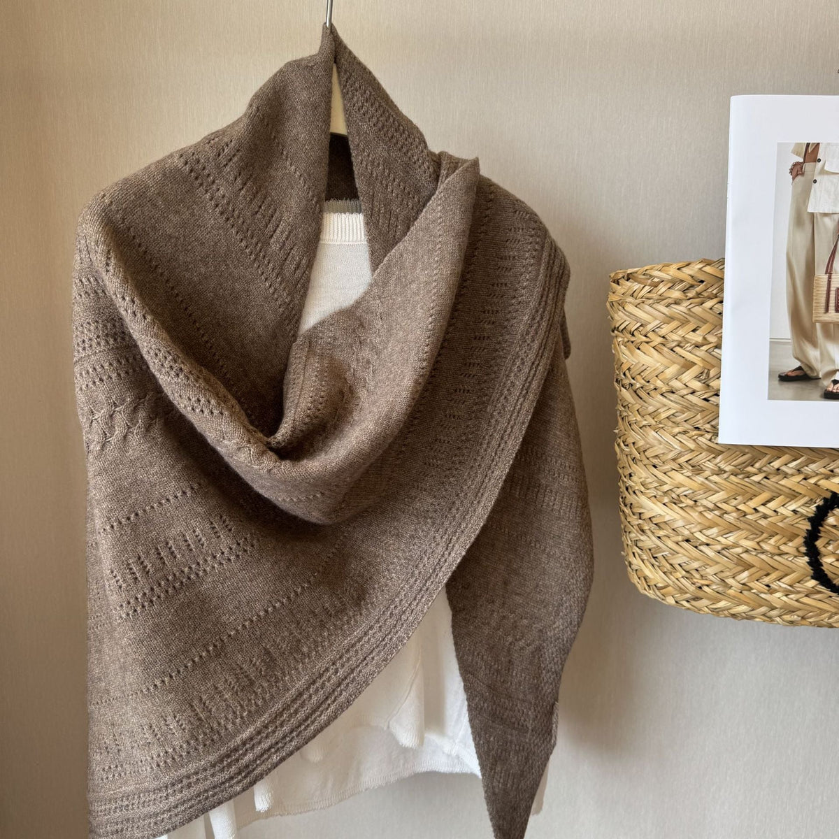 Women Cotton Wool Triangle Scarf Neck Warmer Shawl