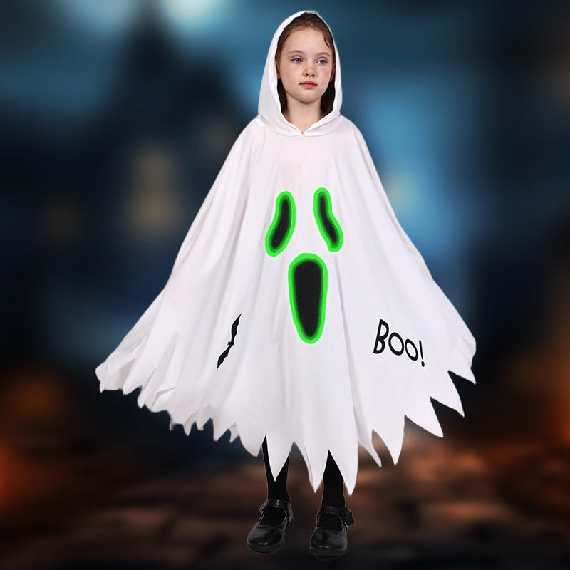 Glow-In-The-Dark Ghost Costume For Kids Halloween Party