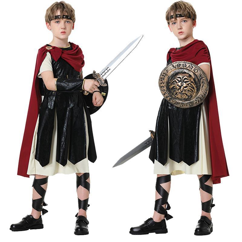 Roman Gladiator Shield Sword Halloween Cosplay Costume