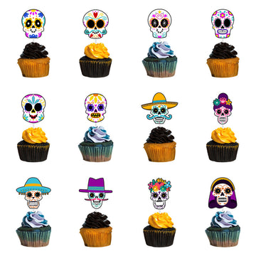 Mexican Day Of Dead Halloween Party Cake Toppers Wholesale