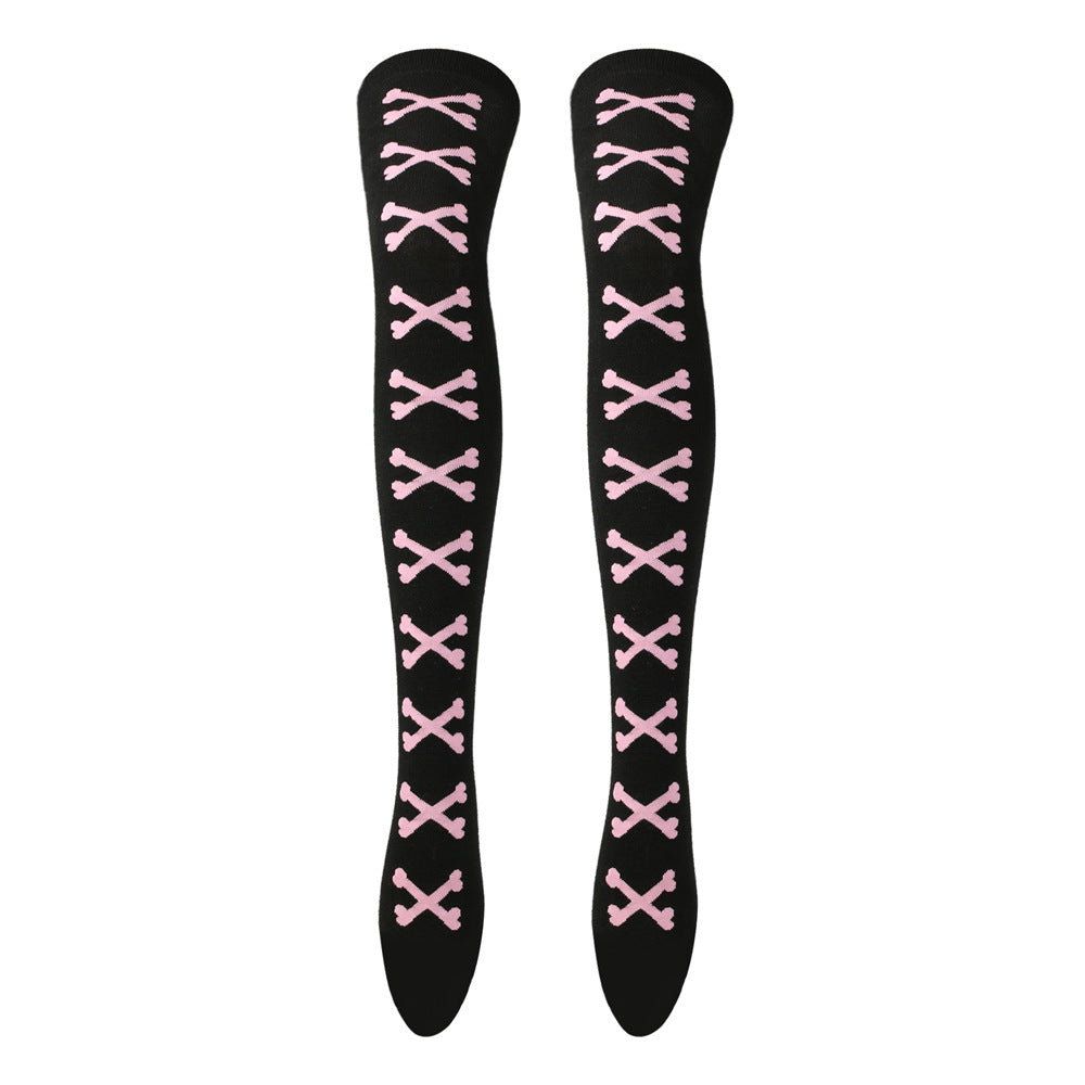 Halloween Bone Pattern Tights