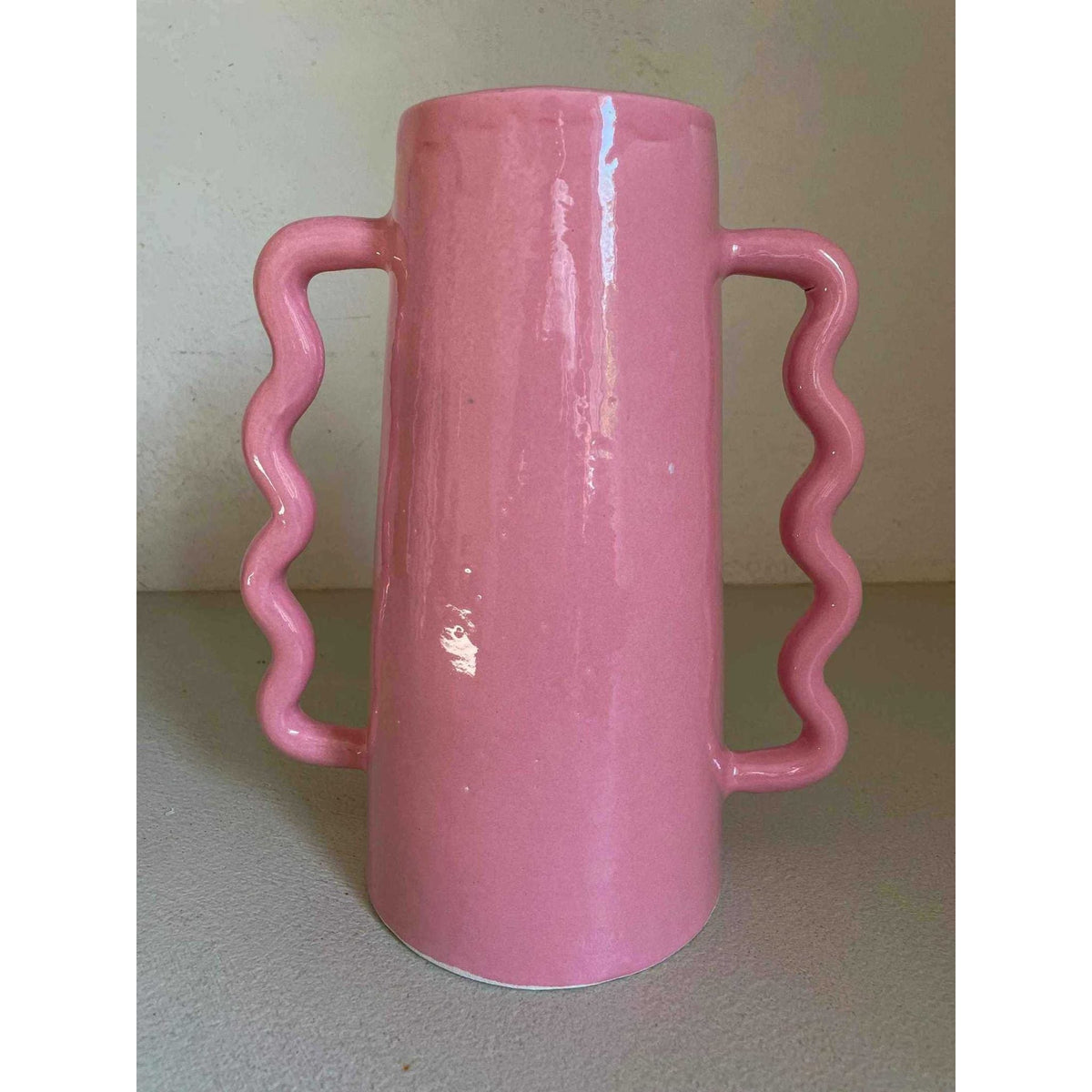 Pink Abstract Ceramic Vase