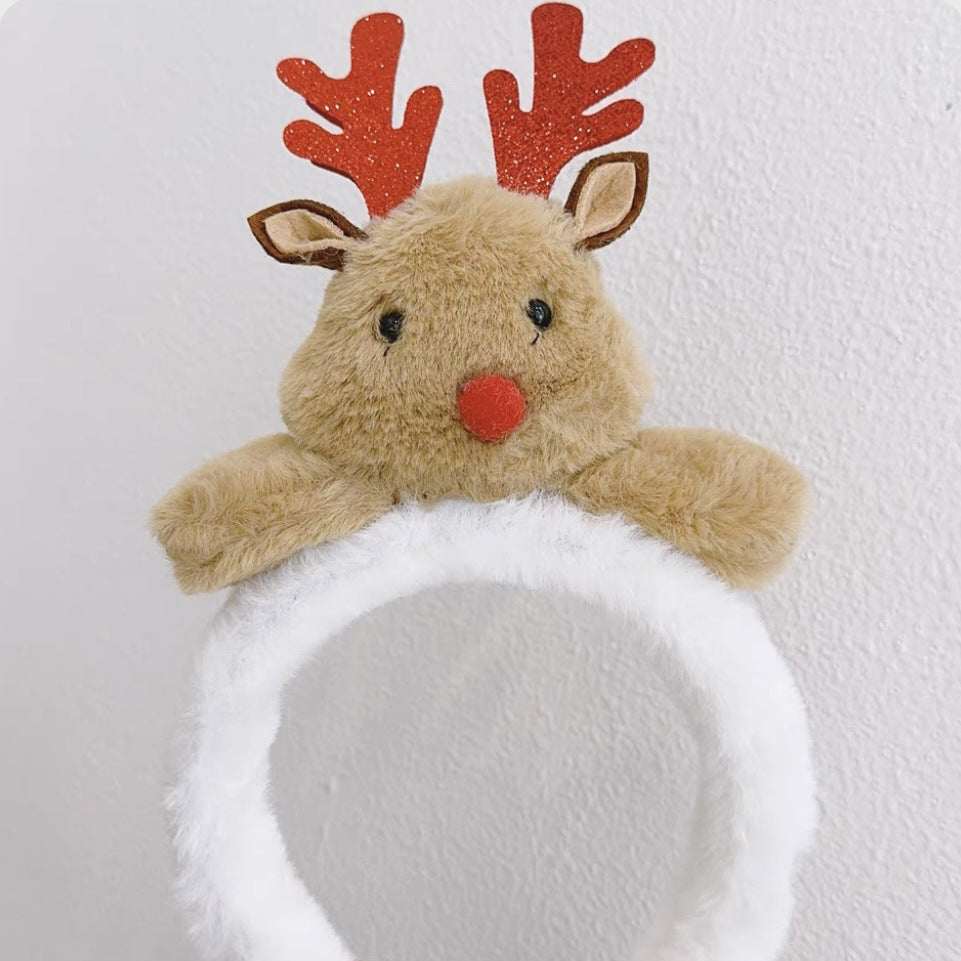 Christmas Santa Claus Headband With Cute Bear Ears