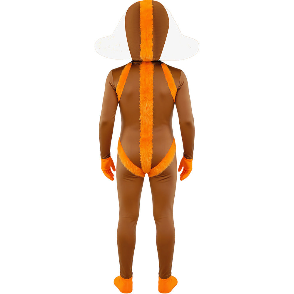 Poppy Playtime Brown Fur Cosplay Jumpsuit Halloween Costume