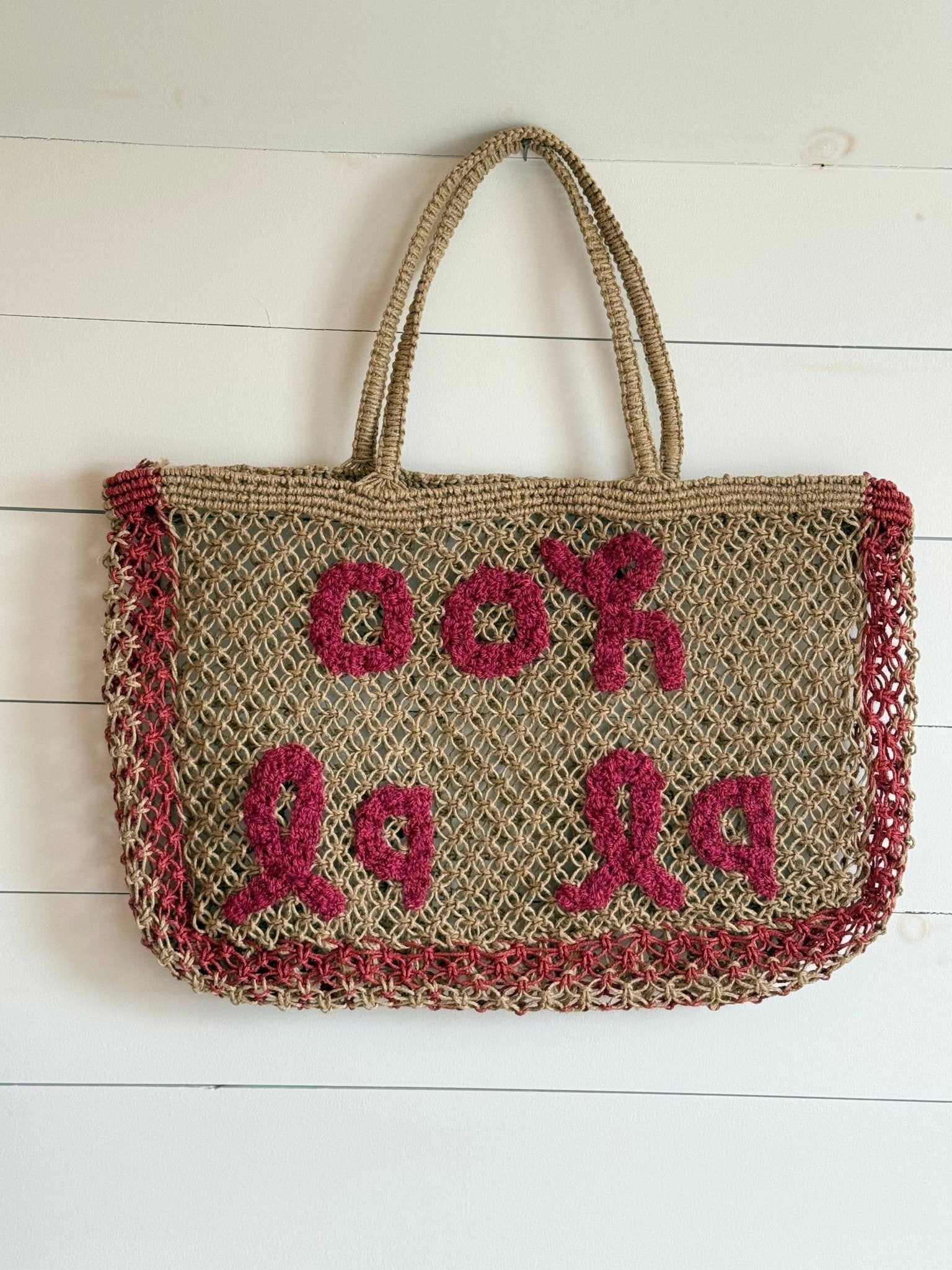 Jute Beach Tote- Oh La La