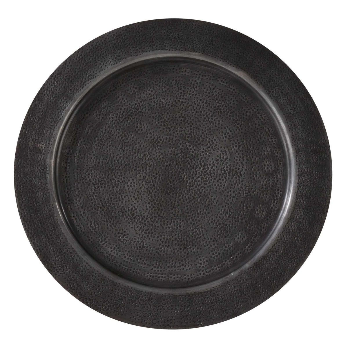 Graphite Hammered Charger Plate