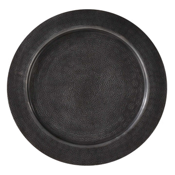 Graphite Hammered Charger Plate