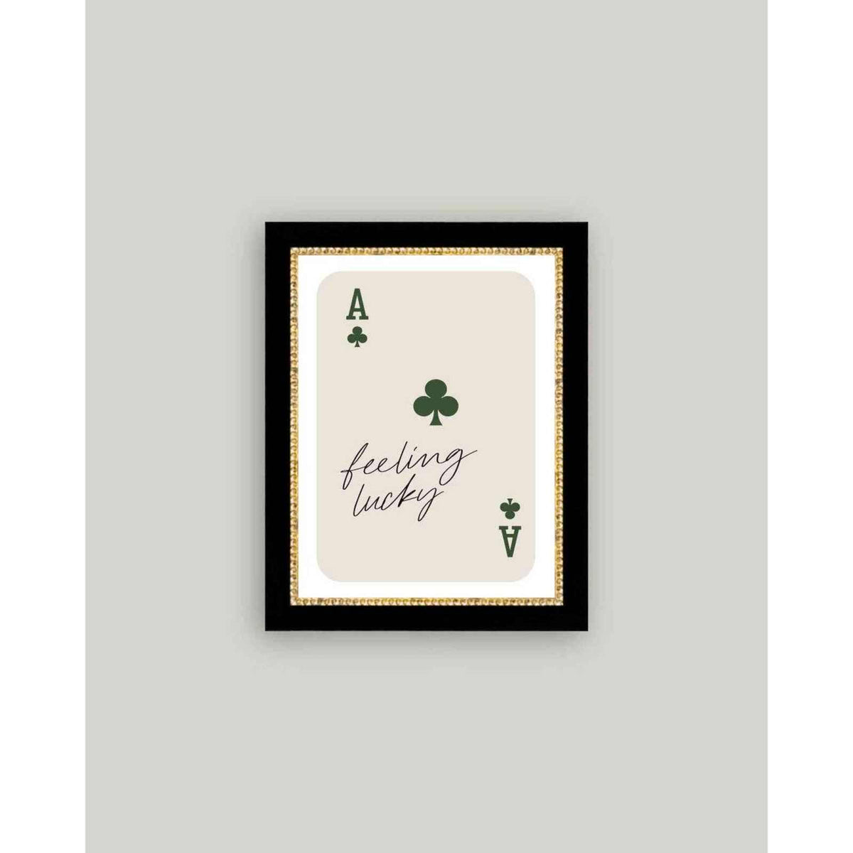 Feeling Lucky Ace Framed Antique Inspired Art