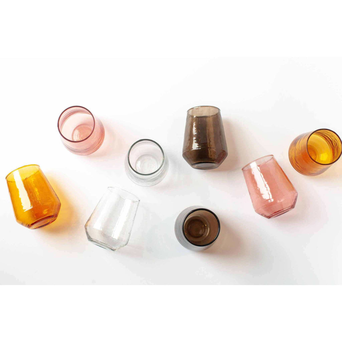 Handblown Hammered Glass Tumblers ¨C Set of 2