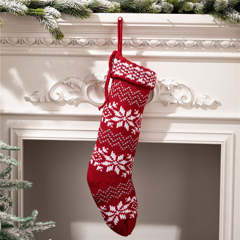 Red Knitted Christmas Stocking