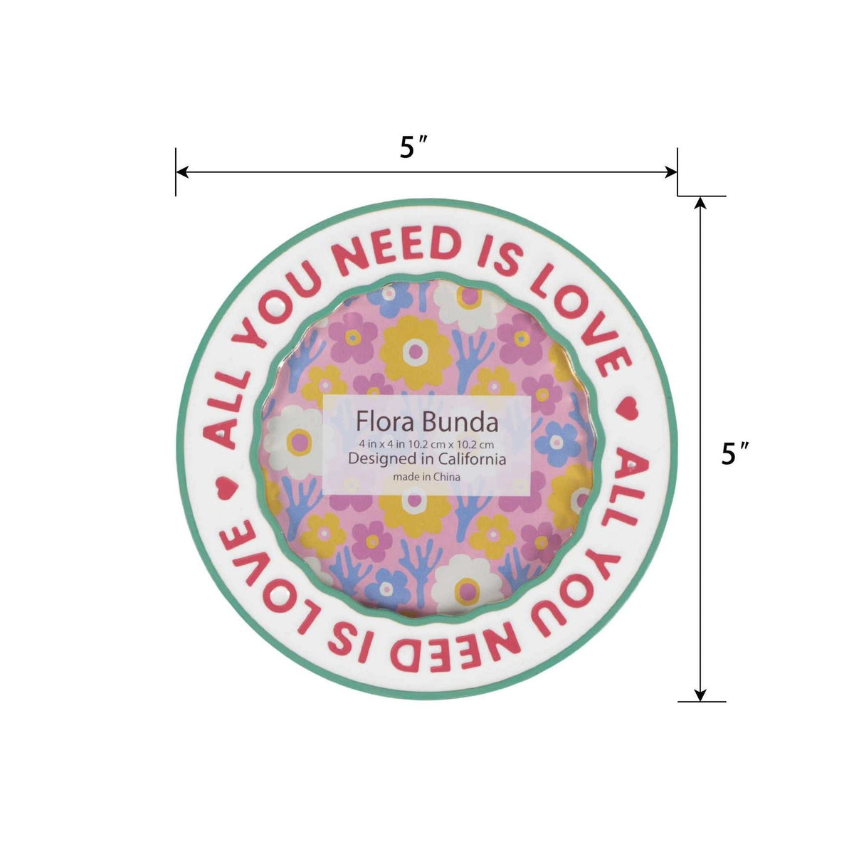 "All you need is love" Metal Frame