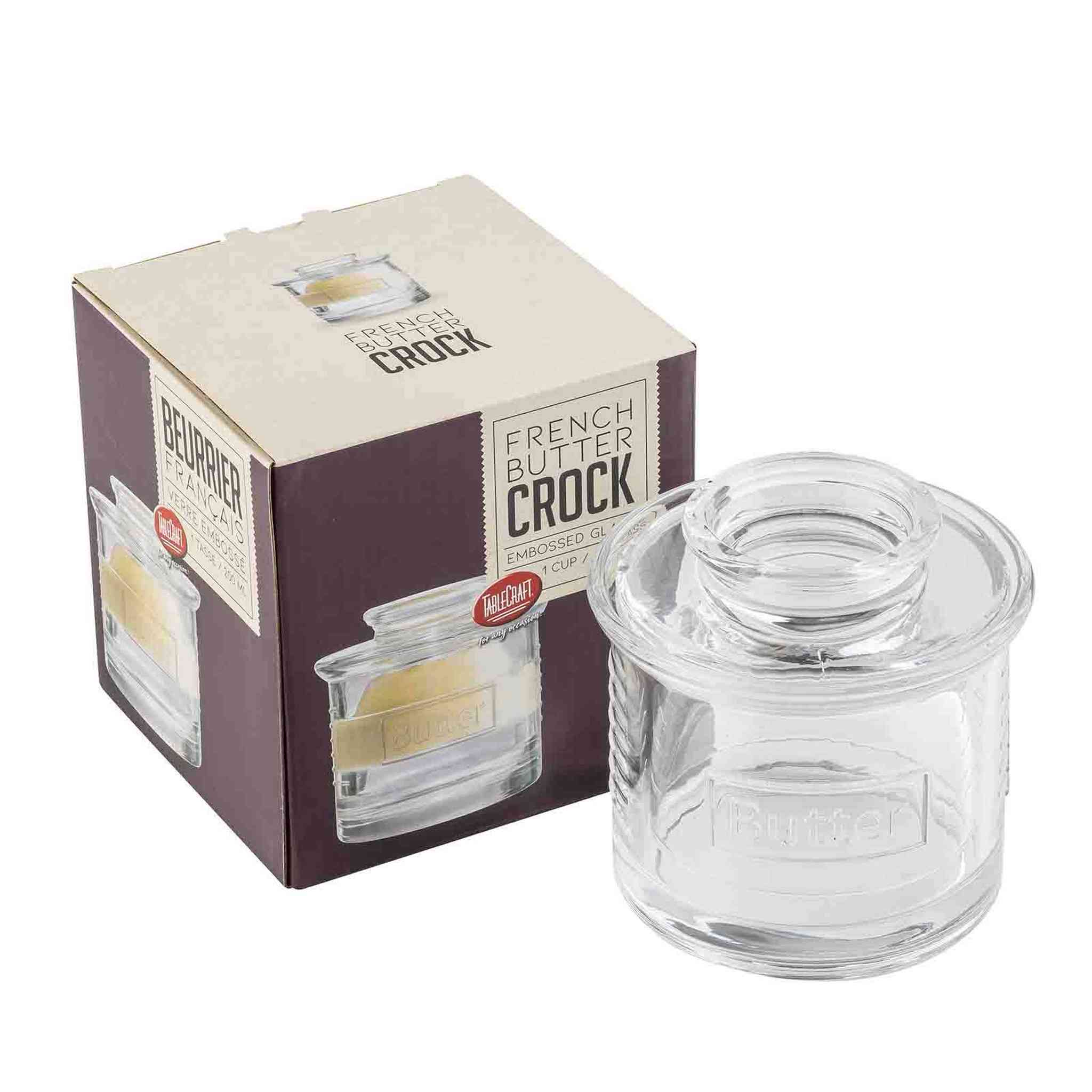 Glass French Butter Crock