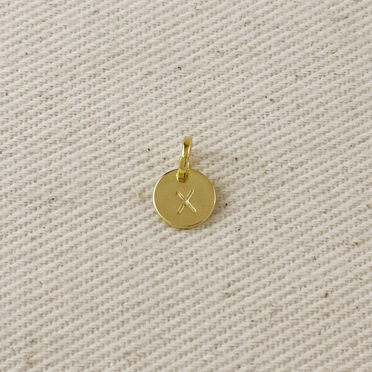 18k Gold Initial Charm ¡ª Letter X