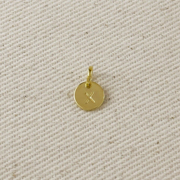 18k Gold Initial Charm ¡ª Letter X
