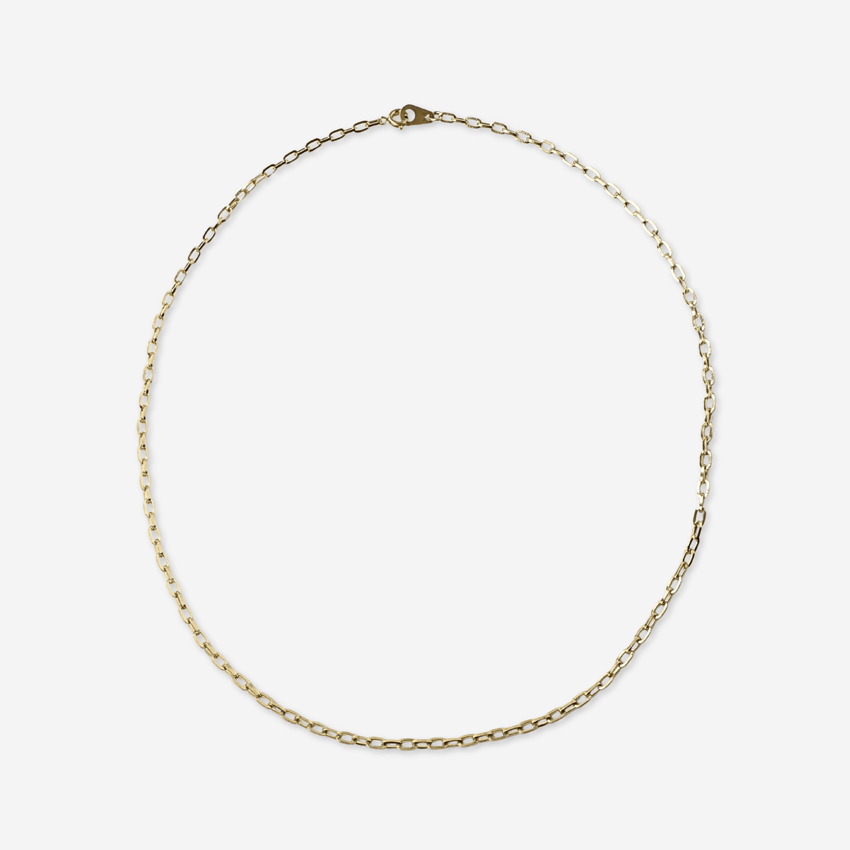 Thin gold plated blank cable chain