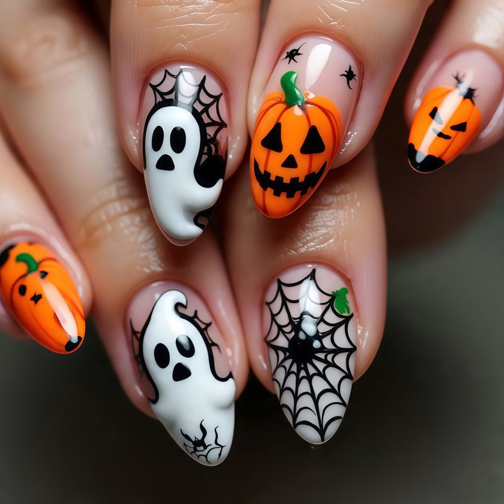 Halloween Nails Stickers Ghost Pumpkin Spider Web
