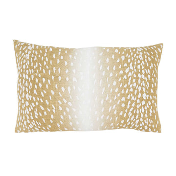 Earthy Antelope Print Throw Pillow: Natural