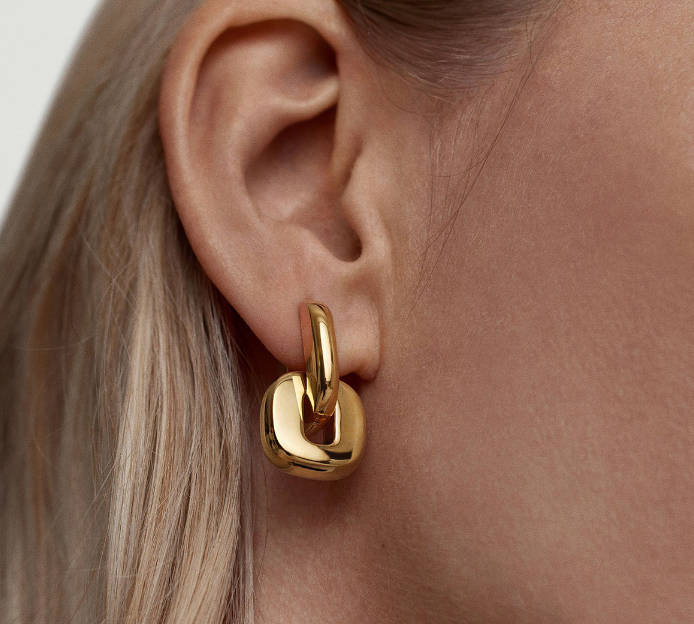 Retro Women Color-blocked Luxury Titanium Steel Elegant Earrings