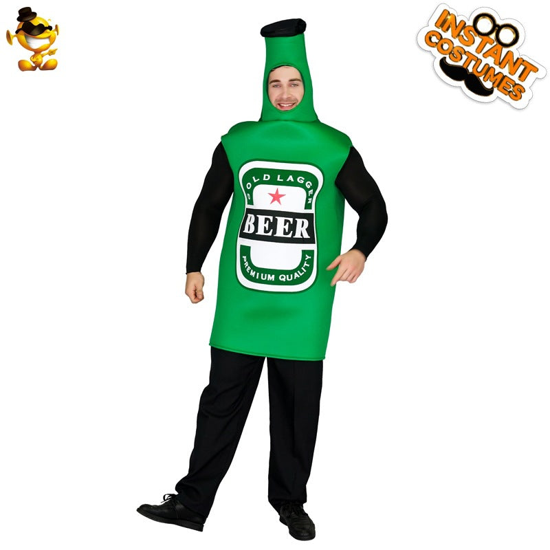 Men's Beer Bottle Halloween Costume For Party Role Play