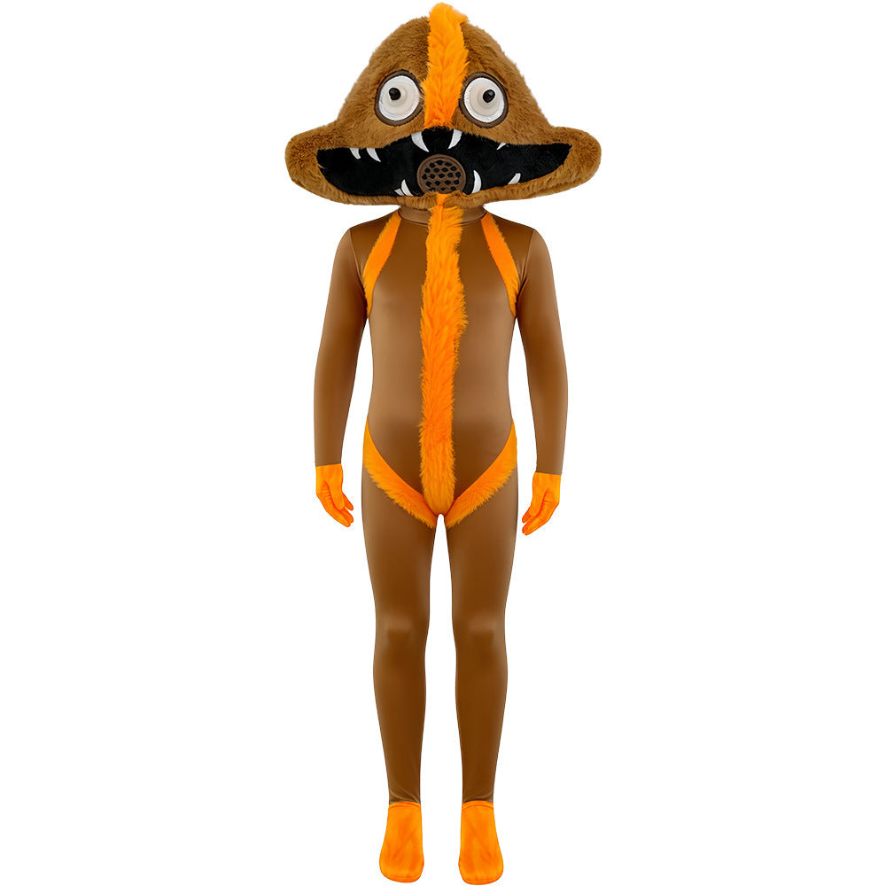 Poppy Playtime Brown Fur Cosplay Jumpsuit Halloween Costume