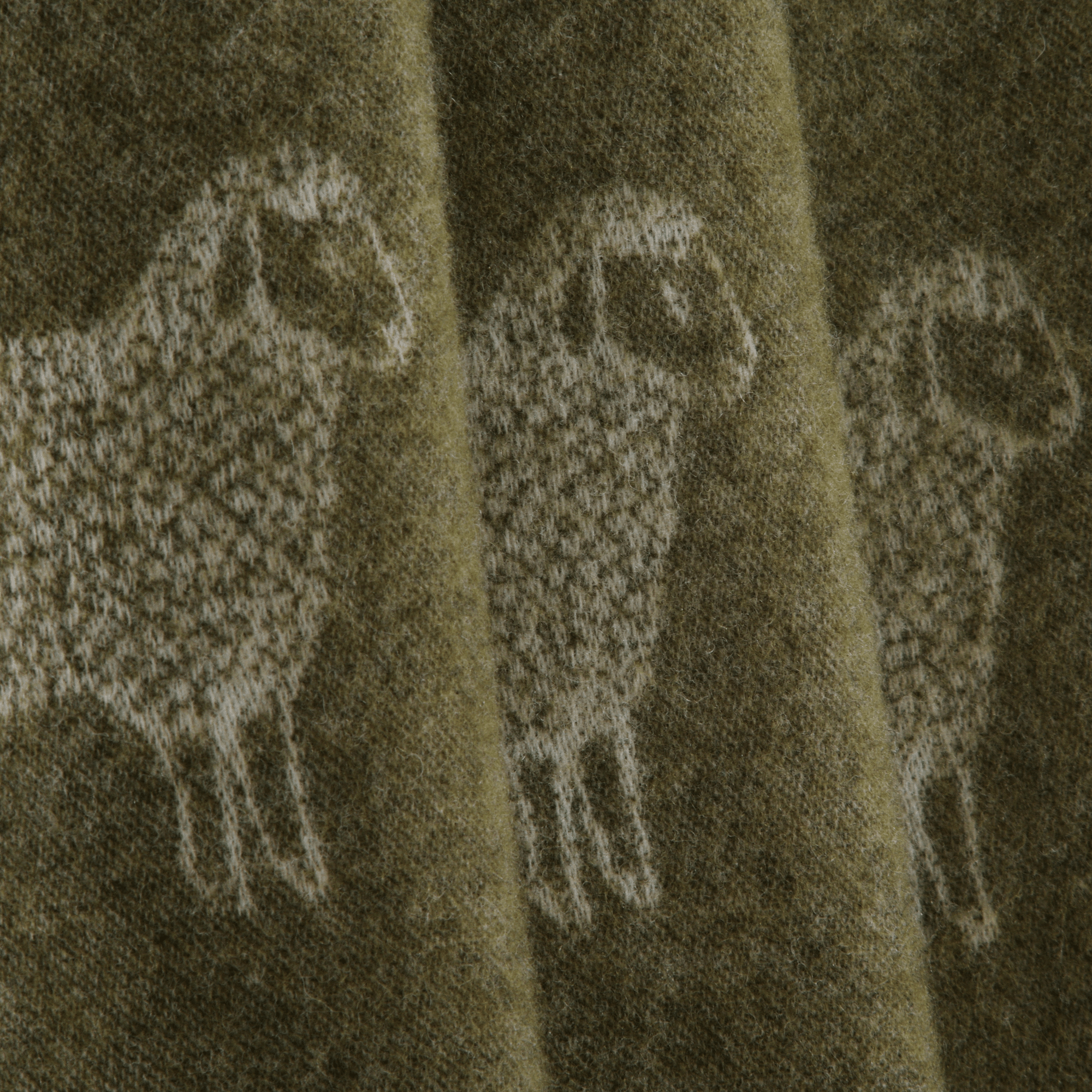 Moss Green Sheep Pure Wool Throw