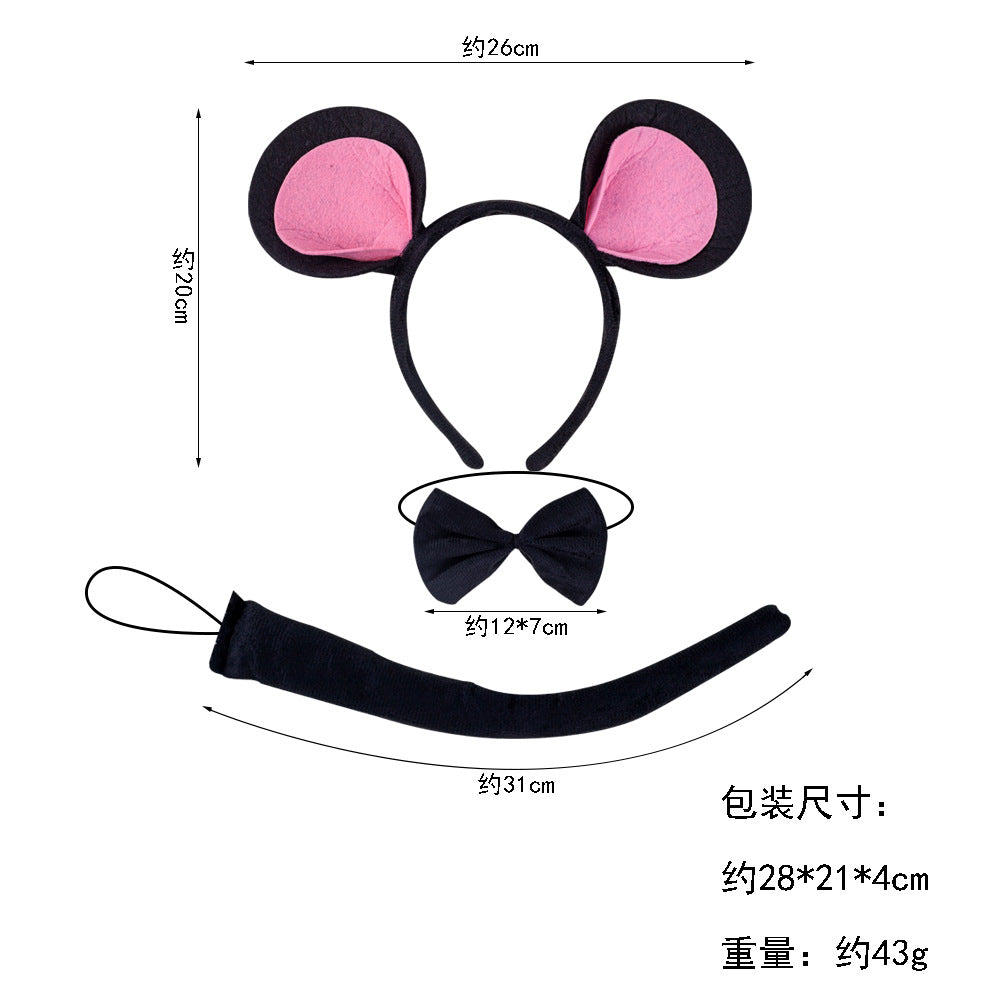 Halloween Felt Mouse Ears Headband Costume Accessory