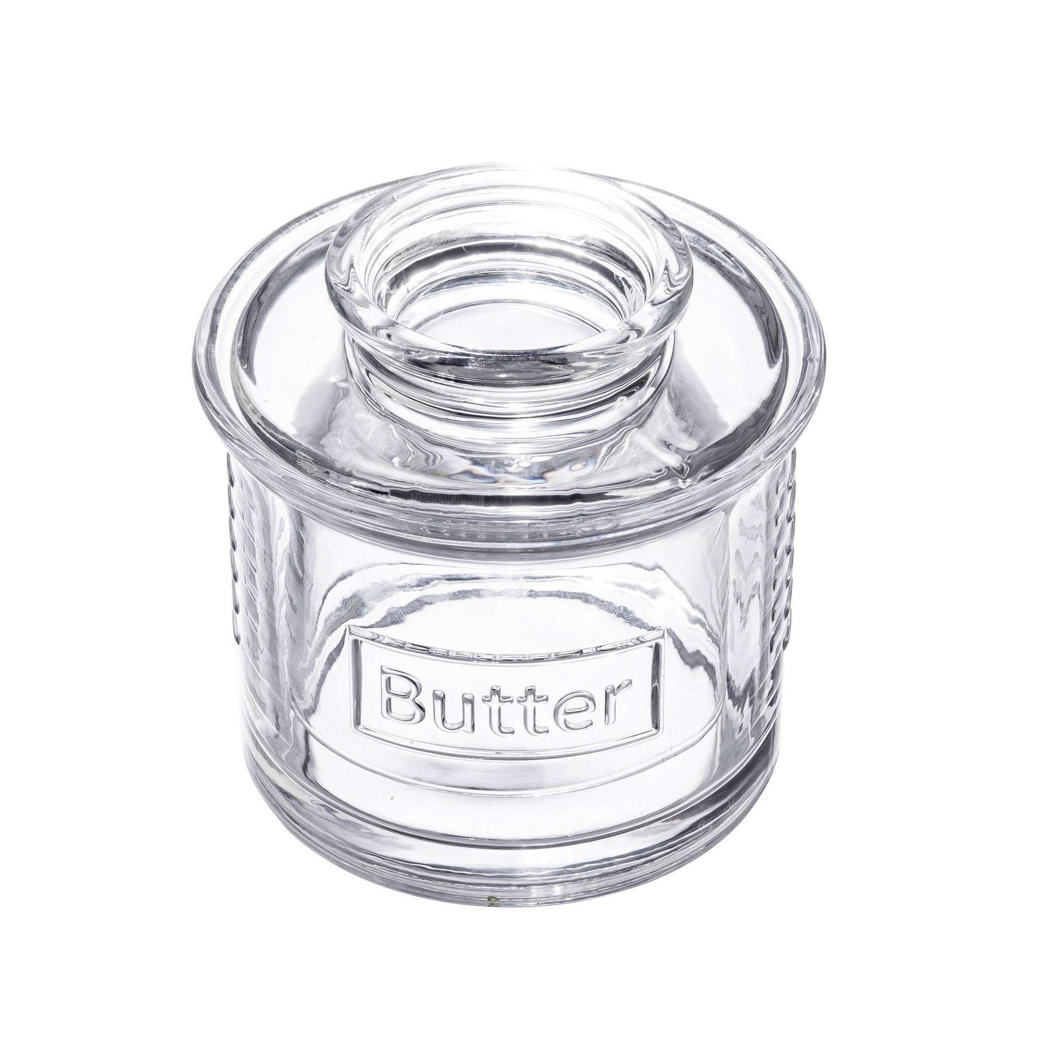 Glass French Butter Crock