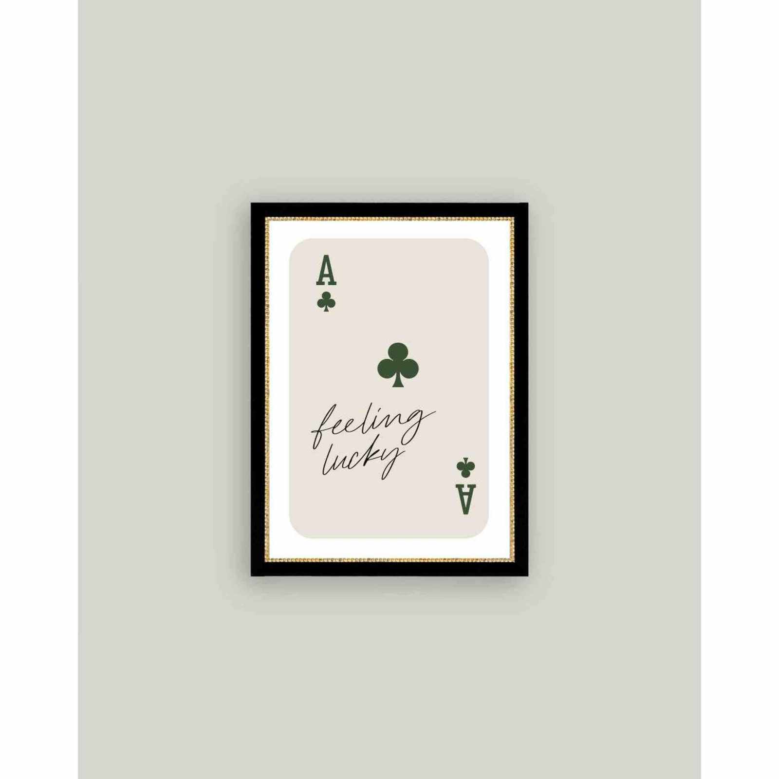 Feeling Lucky Ace Framed Antique Inspired Art