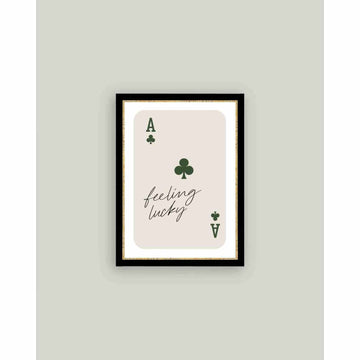 Feeling Lucky Ace Framed Antique Inspired Art