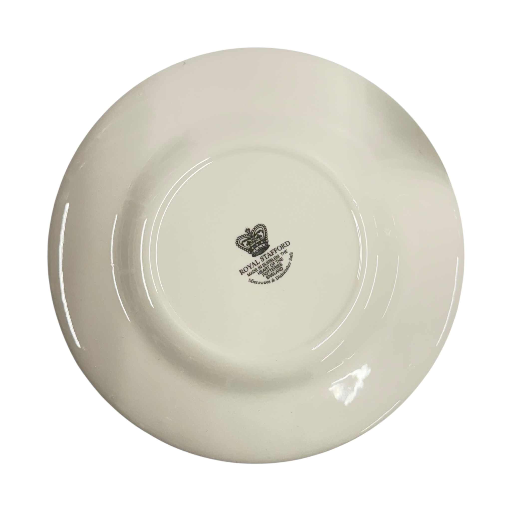 Royal Stafford Willow Black & Gold Salad Plates ¨C Set of 4, Made in England