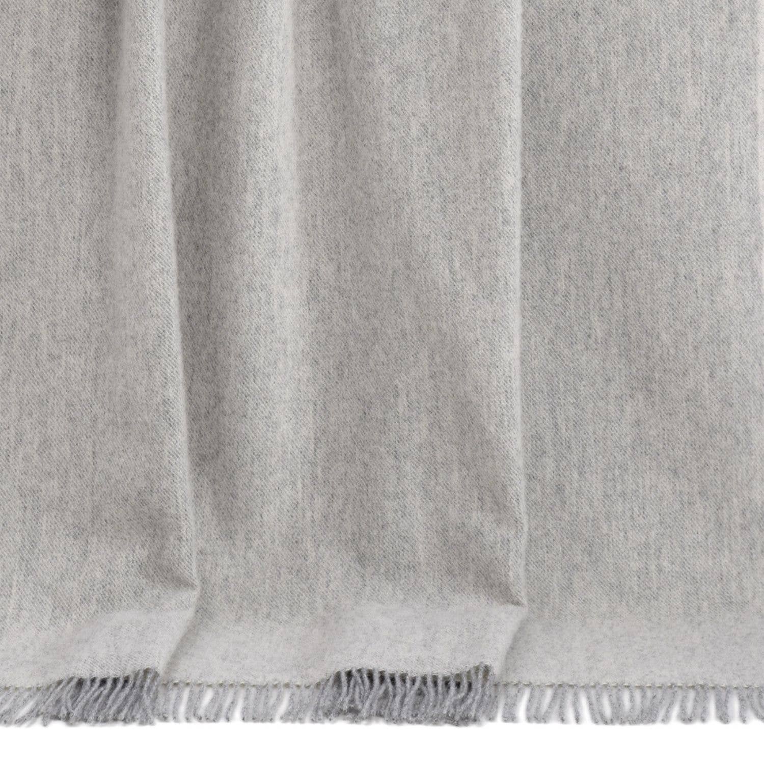 Grey Melange Pure Wool Throw