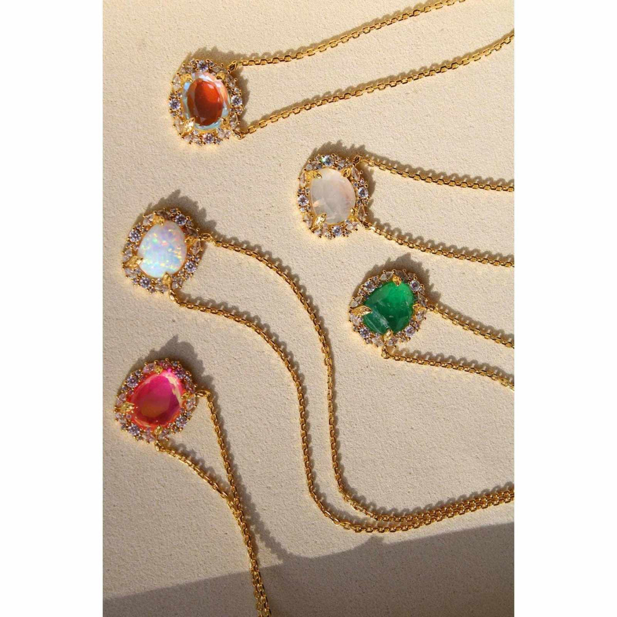 The Poppy Necklace: Created Emerald
