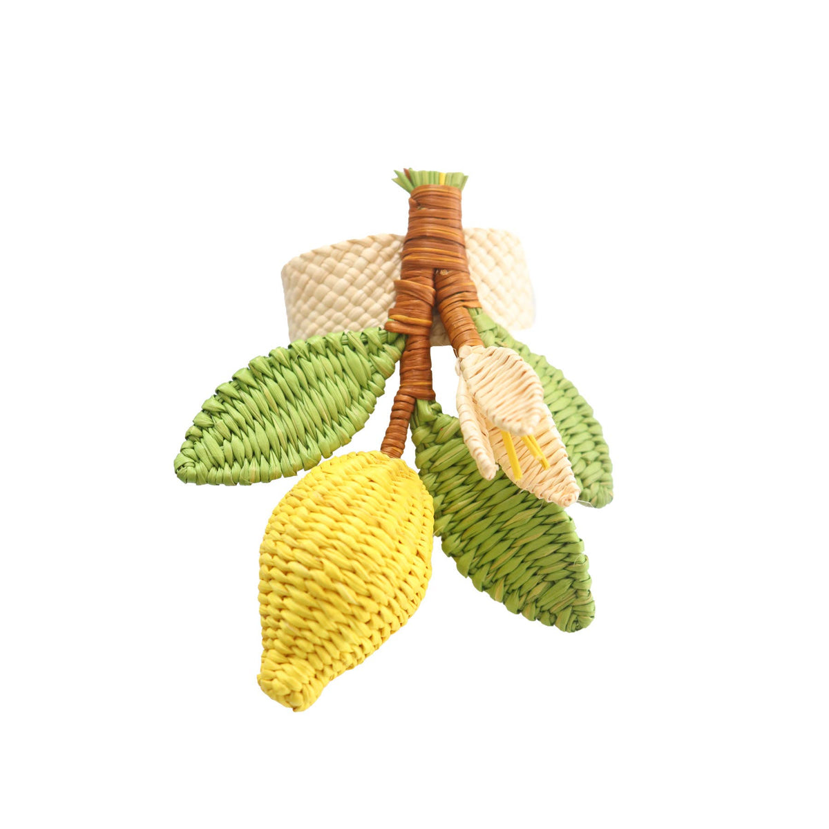 Lemon Blossom Napkin Ring Set