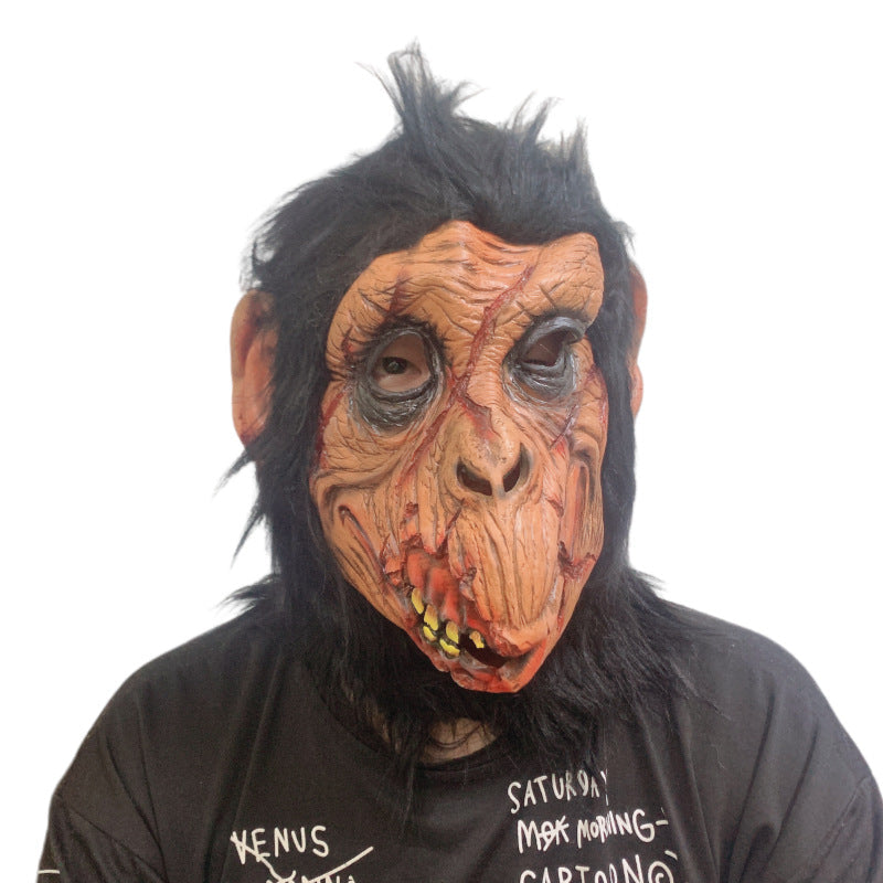 Halloween Ape Gorilla Monkey Latex Mask Headgear
