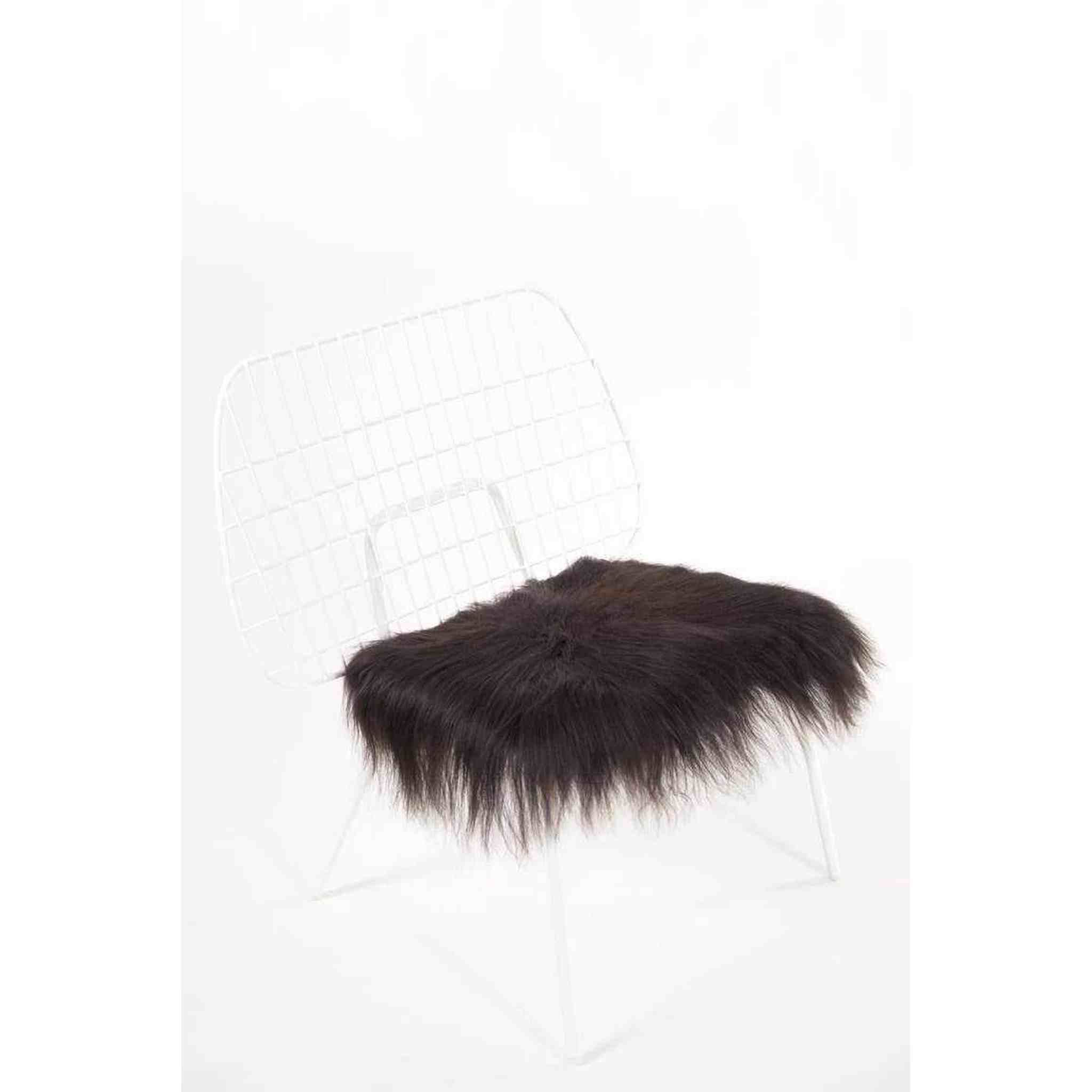 Black Icelandic Sheepskin Chair Pad
