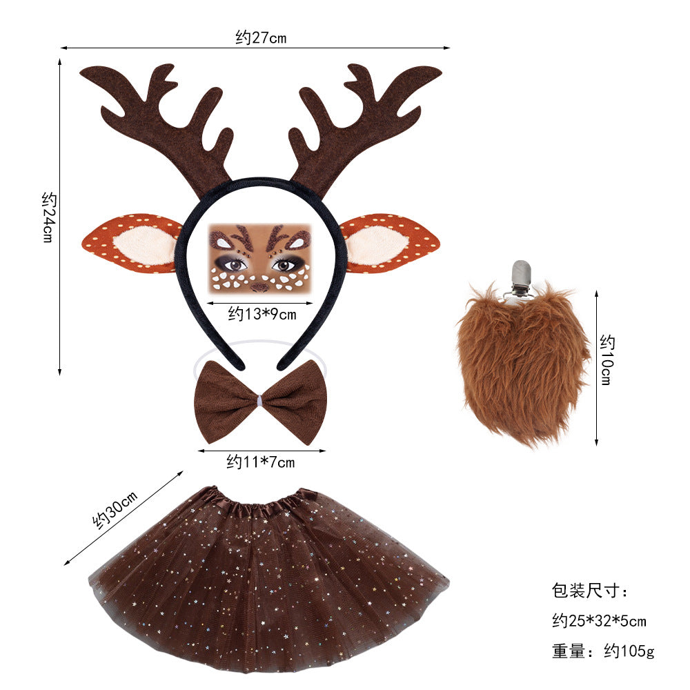 Christmas Reindeer Antler Headband Kids Costume Party Accessory