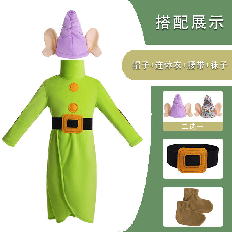 Christmas Kids Costume: Seven Dwarfs Role Play With Big Ears