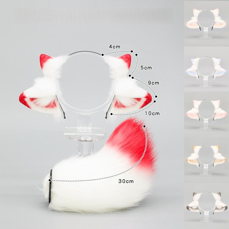COS Sheep Ears Headband Tail Set Halloween Costume