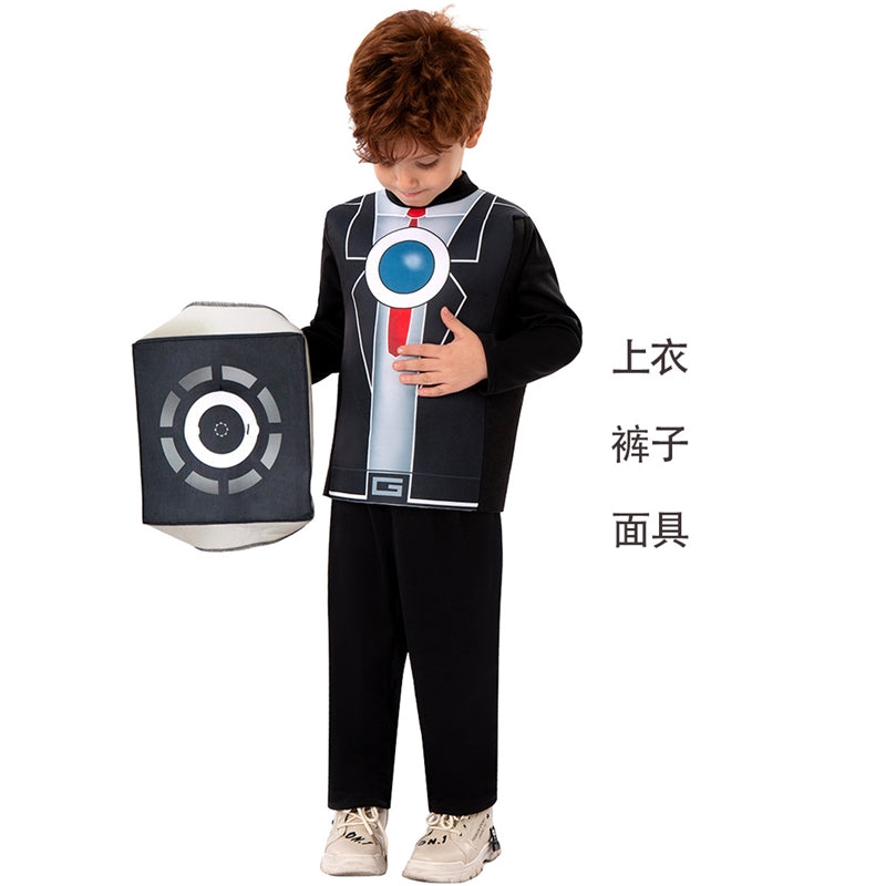 Halloween Cosplay Tight Bodysuit: Skibidi Toilet Vs Camera Man