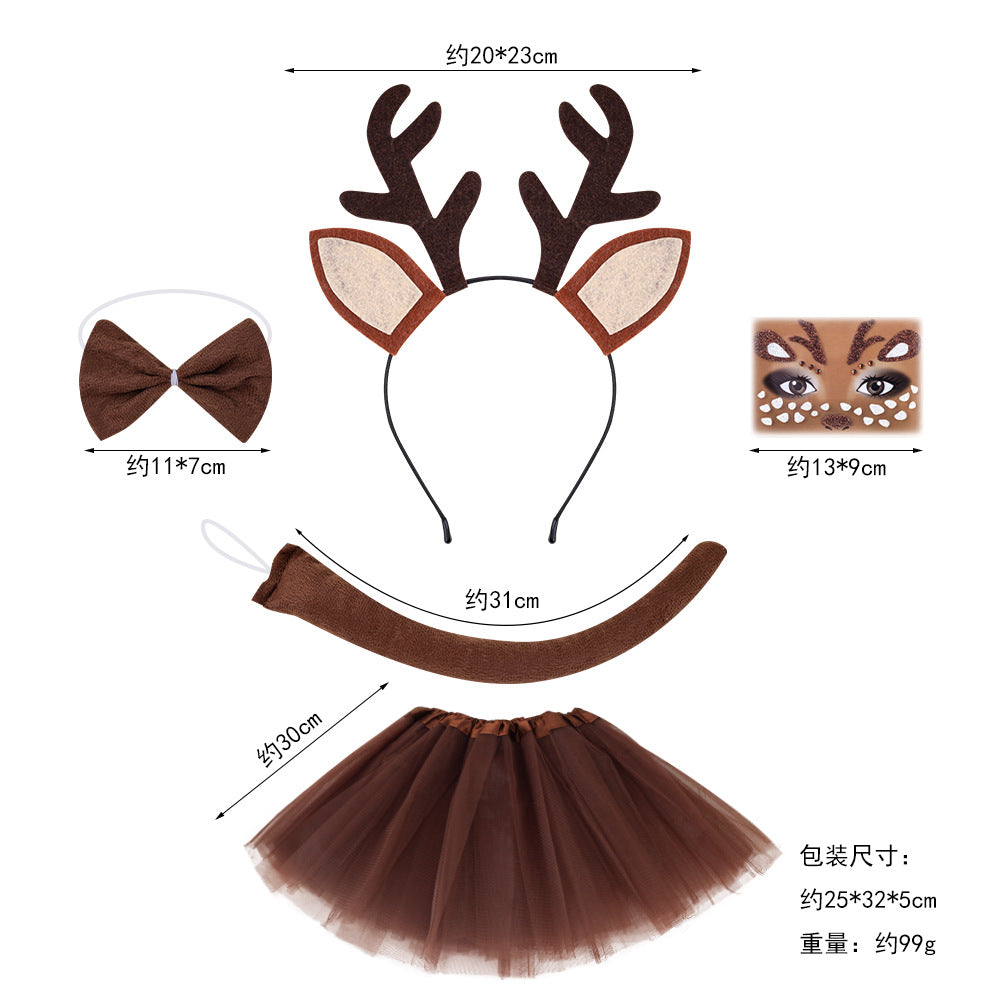 Christmas Reindeer Antler Headband Kids Costume Party Accessory