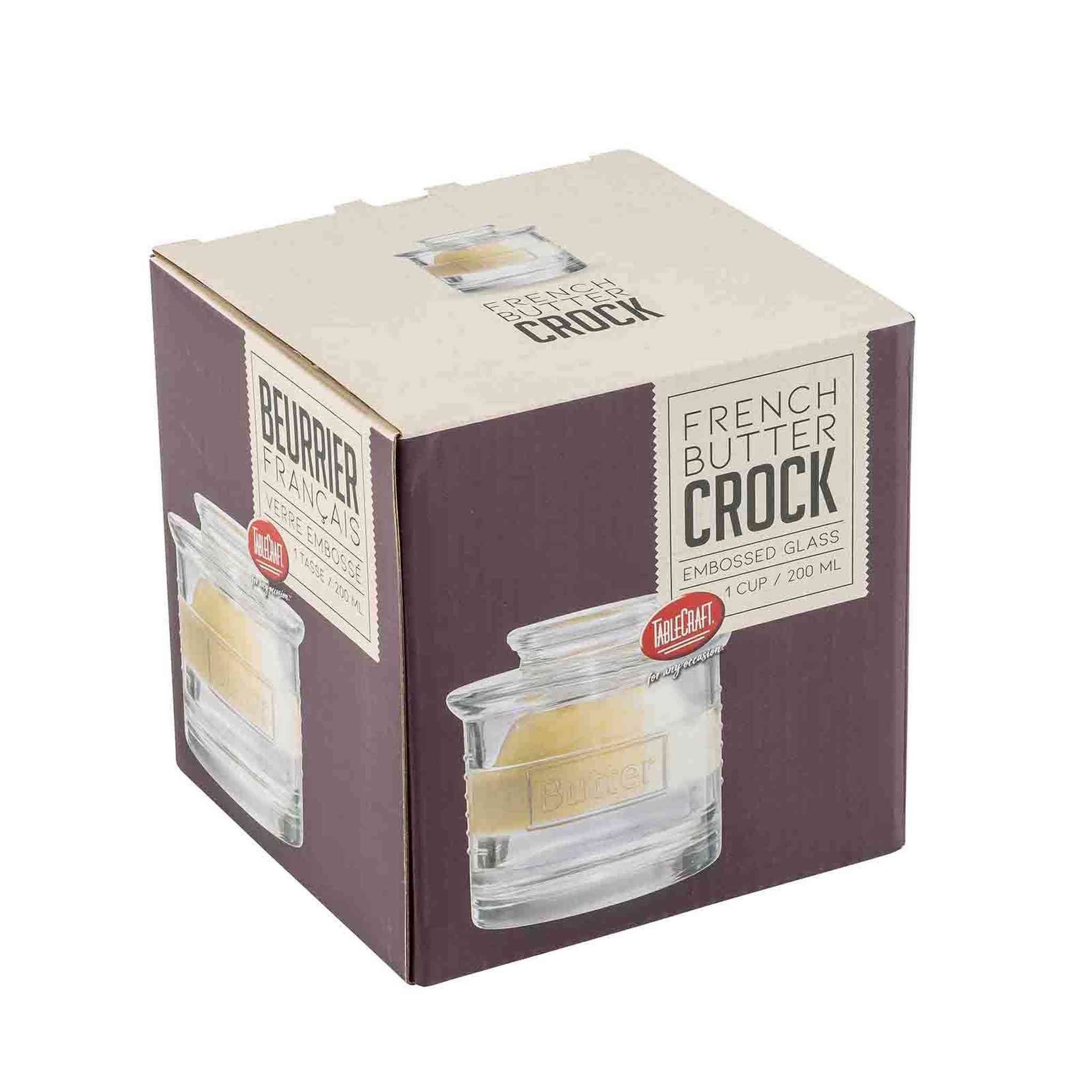 Glass French Butter Crock