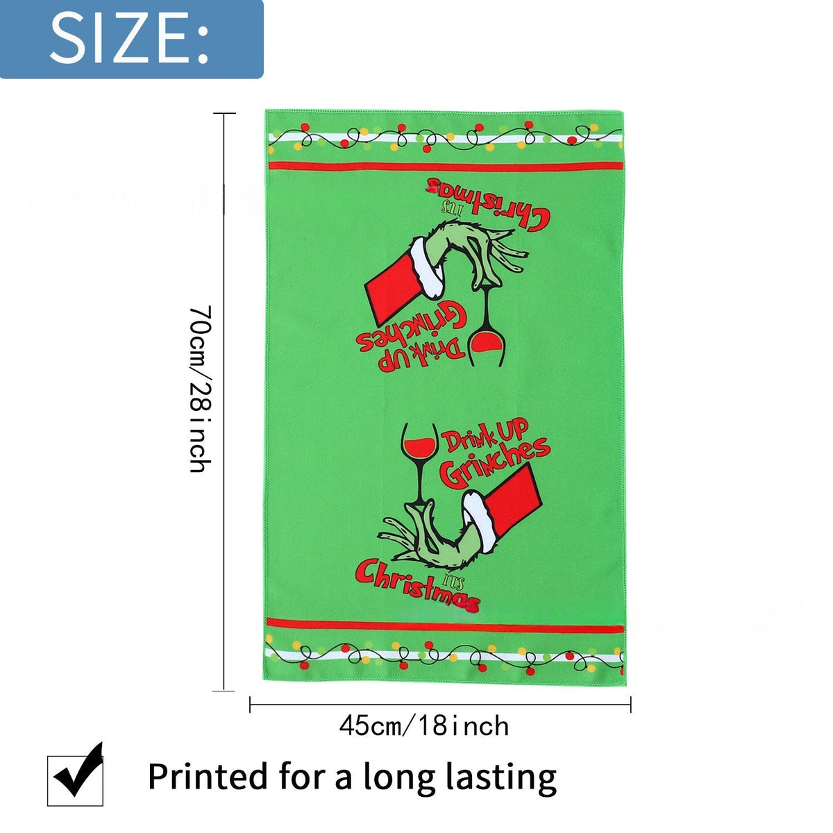 Christmas Dish Towel Polyester Printing Kitchen Cloth