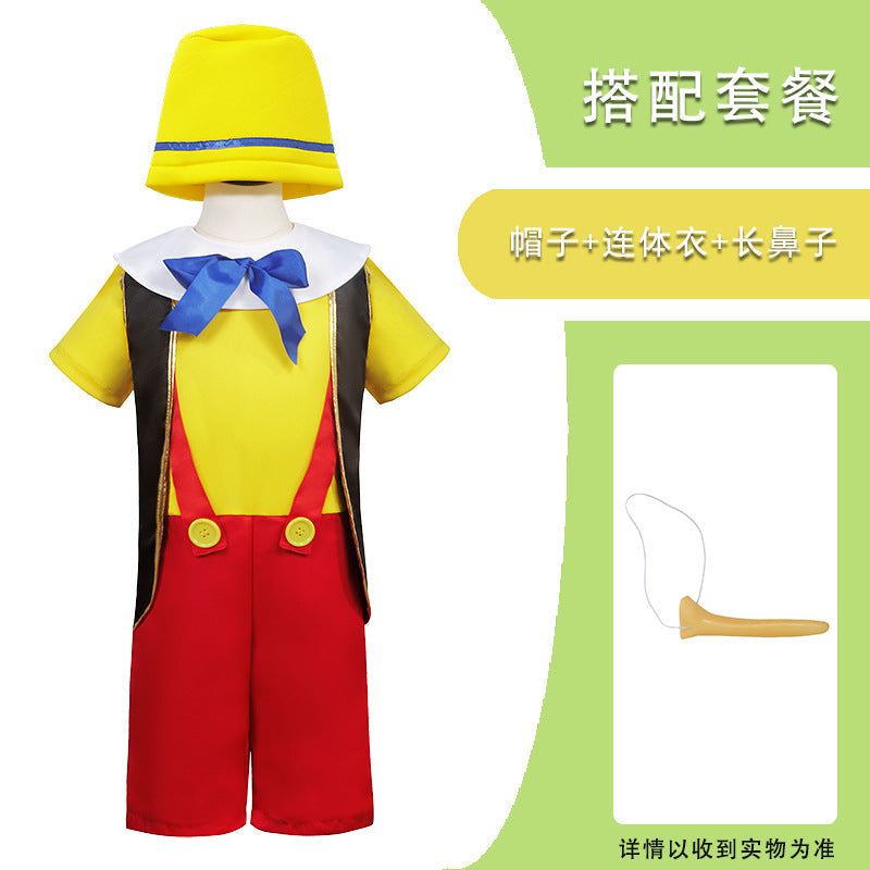 Pinocchio Cosplay Costume For Children Halloween Performance