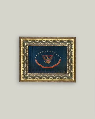 Flag of the 9th Regiment Framed Antique Art: 7x5