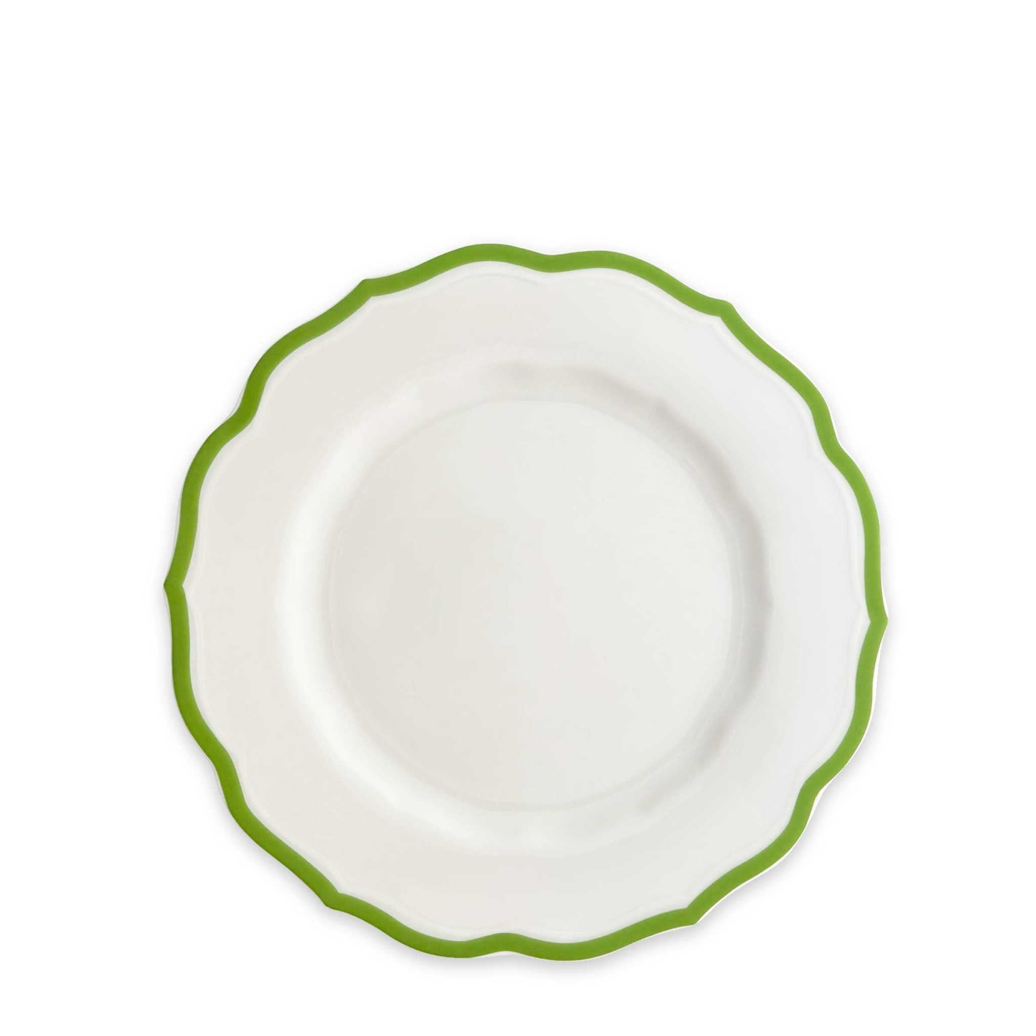 Green Trim Scalloped Verde Salad Plate 8¡±