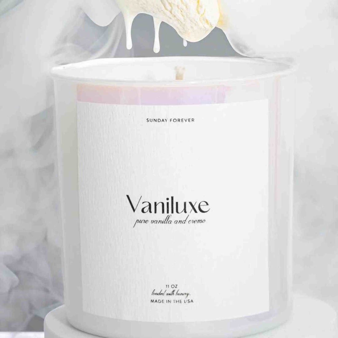 NEW! Vaniluxe Luxury Candle with Pure Vanilla and Creme